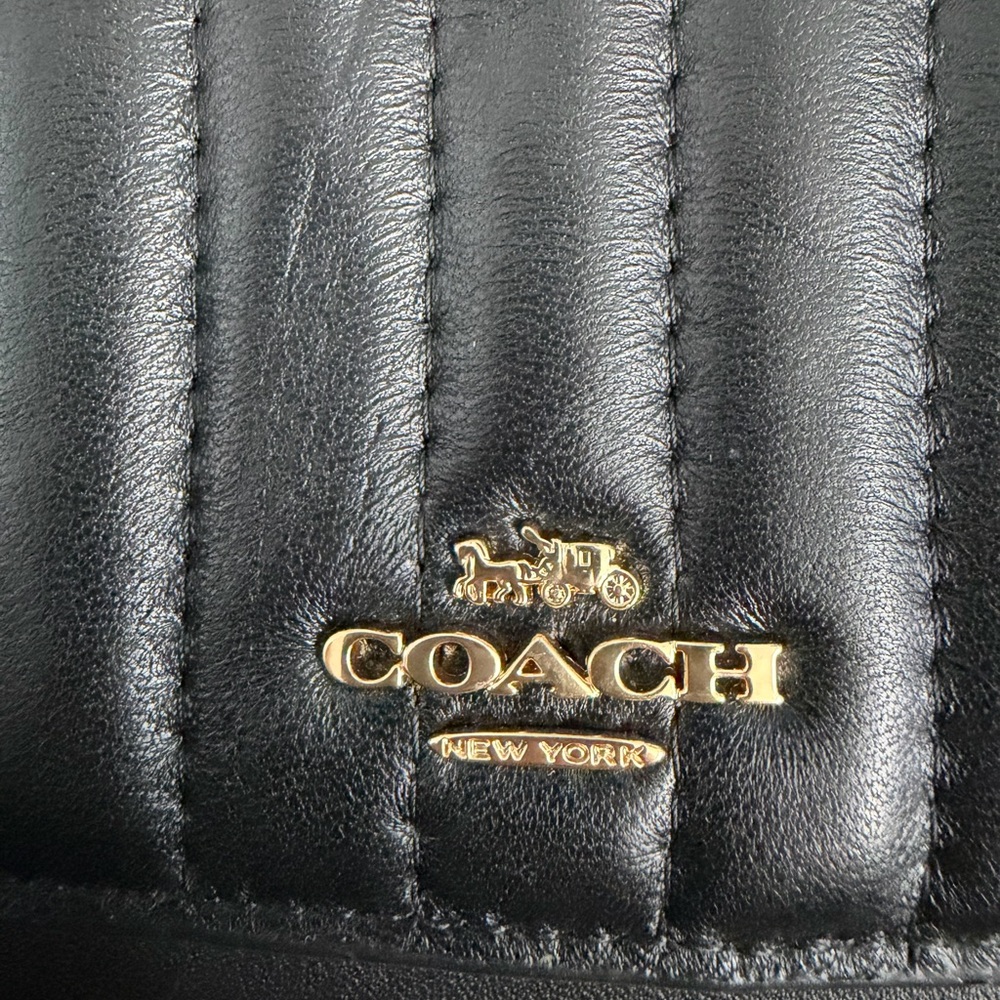 Coach Black Quilted Leather Accessory - Picture 2 of 8